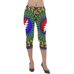 Grateful Dead Lightweight Velour Capri Leggings  by Sapixe