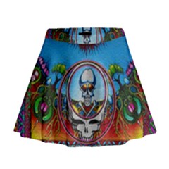 Grateful Dead Wallpapers Mini Flare Skirt by Sapixe