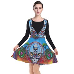 Grateful Dead Wallpapers Plunge Pinafore Dress by Sapixe