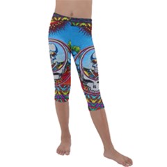 Grateful Dead Wallpapers Kids  Lightweight Velour Capri Leggings  by Sapixe