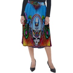 Grateful Dead Wallpapers Classic Velour Midi Skirt  by Sapixe