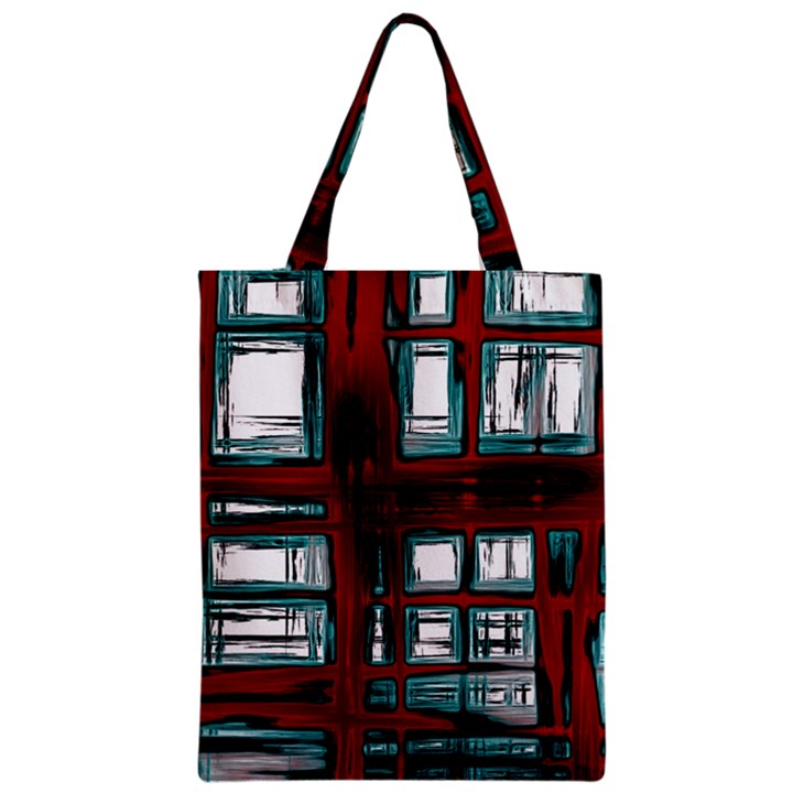 Abstract Color Background Form Zipper Classic Tote Bag