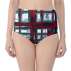 Abstract Color Background Form Classic High-waist Bikini Bottoms