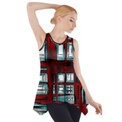 Abstract Color Background Form Side Drop Tank Tunic