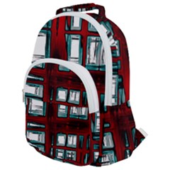 Abstract Color Background Form Rounded Multi Pocket Backpack