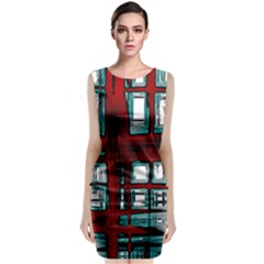 Abstract Color Background Form Classic Sleeveless Midi Dress