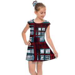 Abstract Color Background Form Kids  Cap Sleeve Dress by HermanTelo