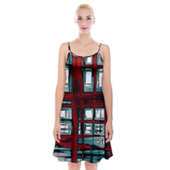 Abstract Color Background Form Spaghetti Strap Velvet Dress