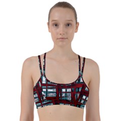 Abstract Color Background Form Line Them Up Sports Bra