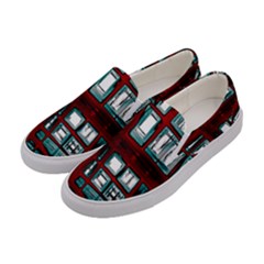 Abstract Color Background Form Women s Canvas Slip Ons