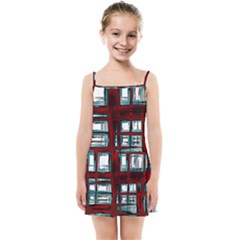 Abstract Color Background Form Kids  Summer Sun Dress