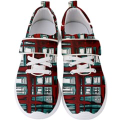 Abstract Color Background Form Men s Velcro Strap Shoes