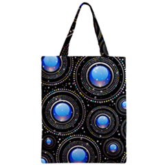 Abstract Glossy Blue Zipper Classic Tote Bag by HermanTelo