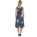 Abstract Glossy Blue Midi Sleeveless Dress View2