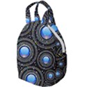 Abstract Glossy Blue Travel Backpacks View1