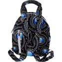 Abstract Glossy Blue Travel Backpacks View2