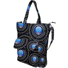 Abstract Glossy Blue Shoulder Tote Bag by HermanTelo