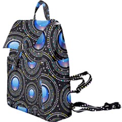 Abstract Glossy Blue Buckle Everyday Backpack