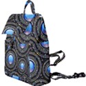 Abstract Glossy Blue Buckle Everyday Backpack View1