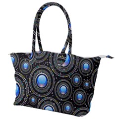 Abstract Glossy Blue Canvas Shoulder Bag by HermanTelo