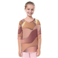 Autumn Copper Gradients Kids  Quarter Sleeve Raglan Tee