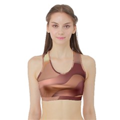 Autumn Copper Gradients Sports Bra With Border