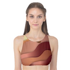 Autumn Copper Gradients Tank Bikini Top