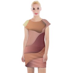 Autumn Copper Gradients Cap Sleeve Bodycon Dress