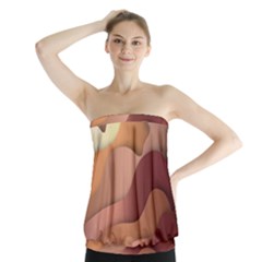 Autumn Copper Gradients Strapless Top