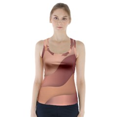 Autumn Copper Gradients Racer Back Sports Top