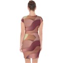 Autumn Copper Gradients Capsleeve Drawstring Dress  View2