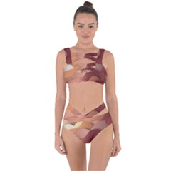 Autumn Copper Gradients Bandaged Up Bikini Set 