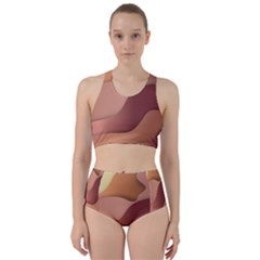 Autumn Copper Gradients Racer Back Bikini Set