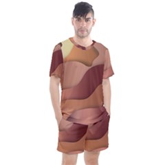 Autumn Copper Gradients Men s Mesh Tee And Shorts Set