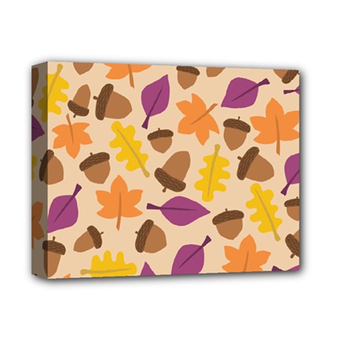 Acorn Leaves Pattern Deluxe Canvas 14  X 11  (stretched)