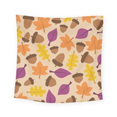 Acorn Leaves Pattern Square Tapestry (small)