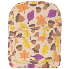 Acorn Leaves Pattern Full Print Backpack