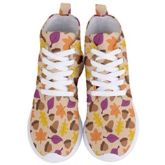 Acorn Leaves Pattern Women s Lightweight High Top Sneakers