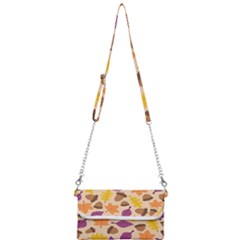 Acorn Leaves Pattern Mini Crossbody Handbag