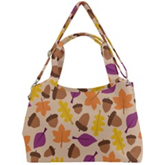 Acorn Leaves Pattern Double Compartment Shoulder Bag