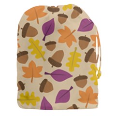 Acorn Leaves Pattern Drawstring Pouch (xxxl)