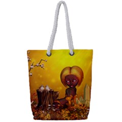 Cute Little Fairy Full Print Rope Handle Tote (small) by FantasyWorld7