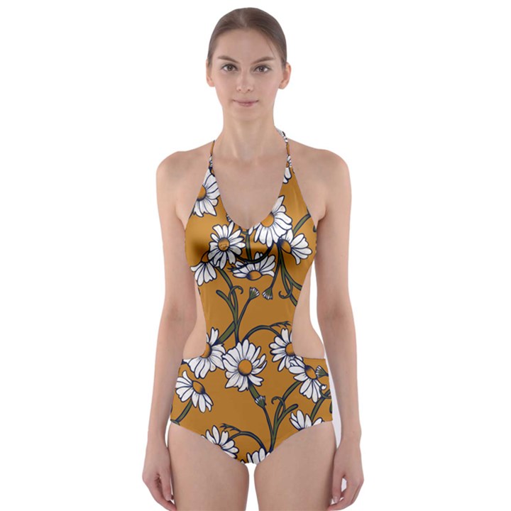 Daisy Cut-Out One Piece Swimsuit