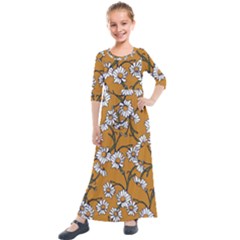 Daisy Kids  Quarter Sleeve Maxi Dress by BubbSnugg