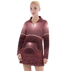 Alien Planet Exoplanet Ocean Women s Long Sleeve Casual Dress