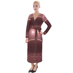 Alien Planet Exoplanet Ocean Velvet Maxi Wrap Dress