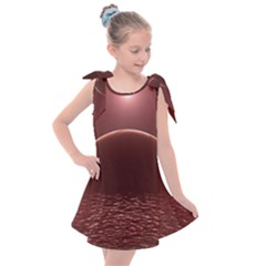 Alien Planet Exoplanet Ocean Kids  Tie Up Tunic Dress