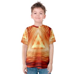 Abstract Orange Triangle Kids  Cotton Tee