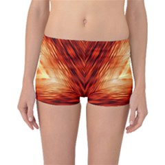 Abstract Orange Triangle Boyleg Bikini Bottoms