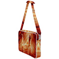 Abstract Orange Triangle Cross Body Office Bag